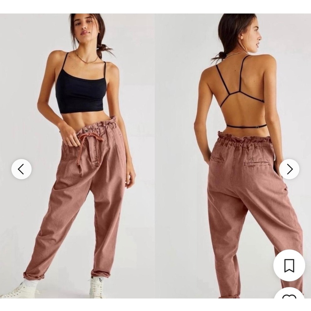 Free‎ People pleated Trouser Pants paper bag size small
